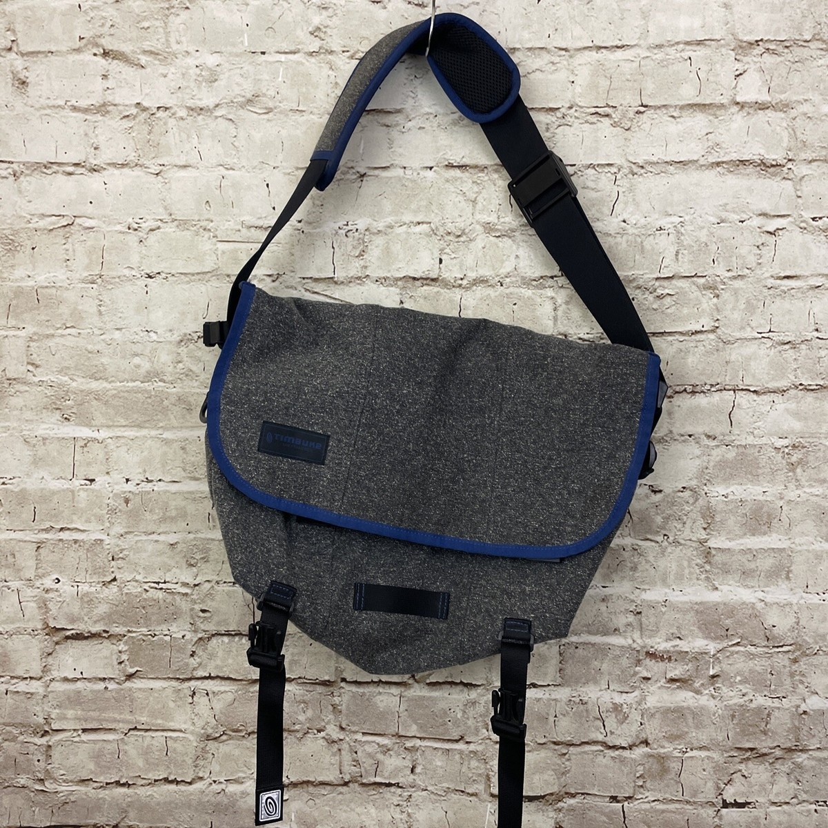 Timbuk2 Classic Messenger Laptop Soft Cordura Nylon Bag Gray Blue 