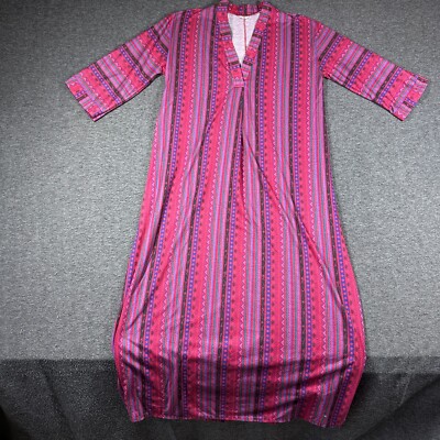 Vintage 70s Donna Richard Gilligan & O'Malley MuuMuu Caftan Womens Medium M Pink