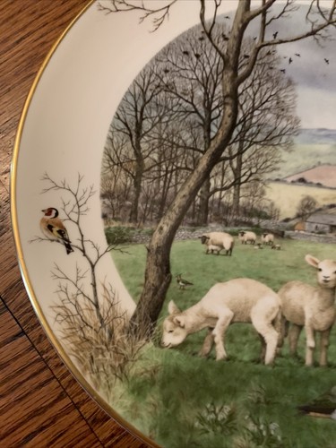 VTG 1979 FRANKLIN PORCELAIN "JANUARY'S LAMBING SEASON" LE SIGNED-PETER BARRETT - Picture 4 of 5