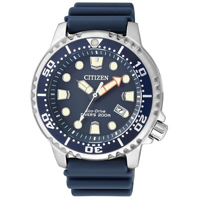 Citizen Promaster Marine Taucheruhr Uhr Herrenuhr Kautschuk blau BN0151-17L