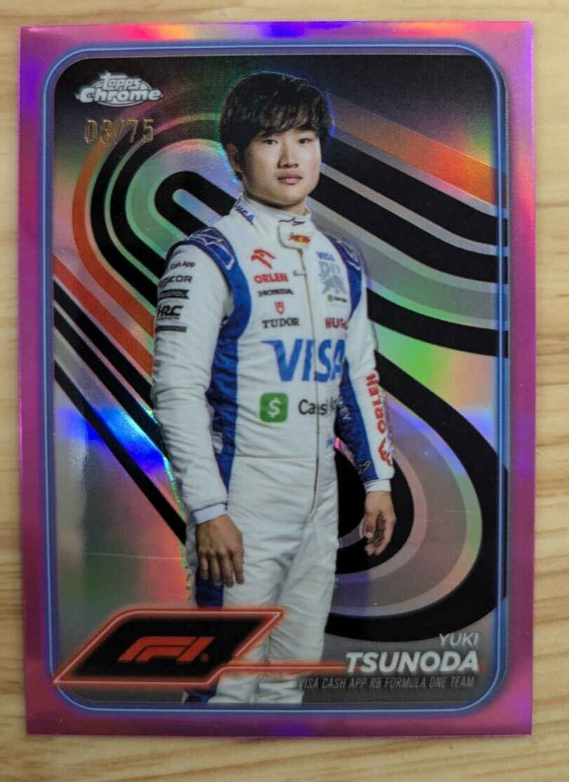 2024 Topps Chrome Formula 1 - #17 Yuki Tsunoda Pink Refractor /75