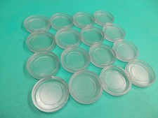 16 Clear 1 7/16" Wrought Iron Table Disk Glides Snap on Caps Slide Foot 725 Cap
