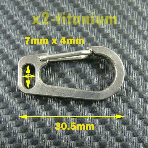 2pcs 30.5mm Titanium Ti snap hook clip Carabine for Key chain use XTi080 - Picture 7 of 7