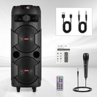 Large Portable Party Bluetooth Loud Speaker 3* 8" Subwoofer With Mic & Remote