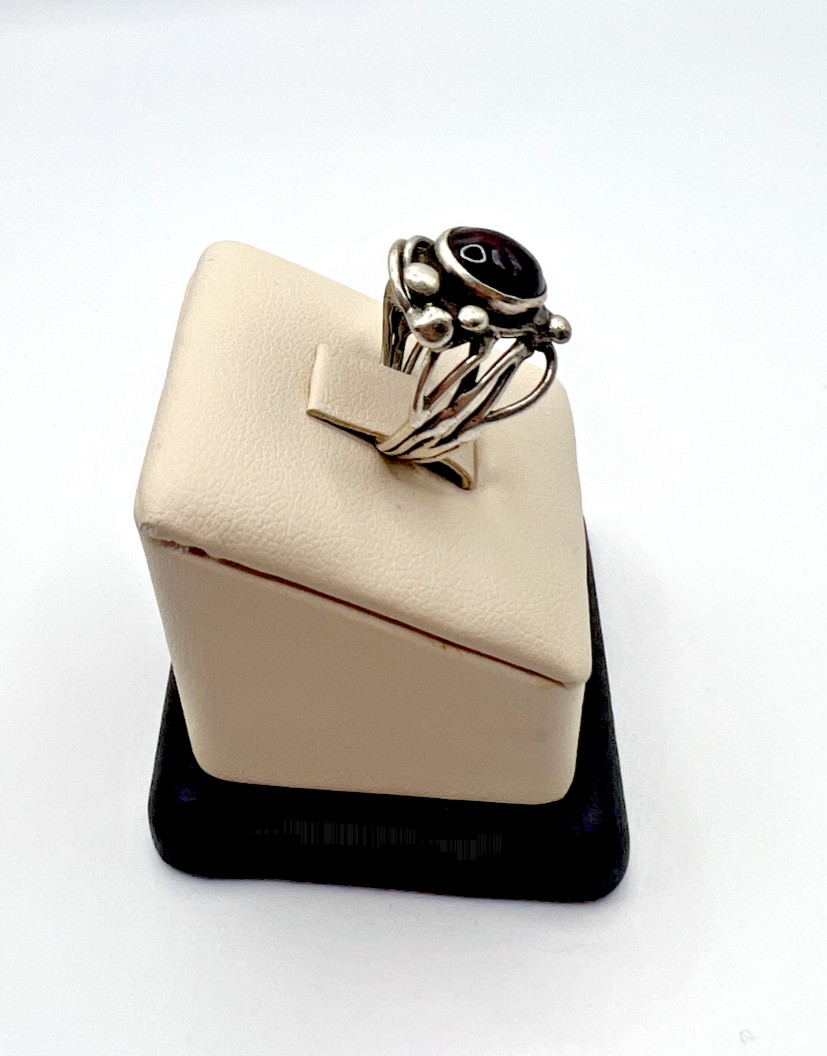 Sterling Silver Brown Agate Ring - image 4