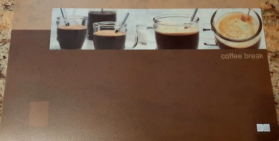 Tischset 5 x Platzdeckchen Platzset Platzmatte abwaschbar 30x45cm Coffee Break