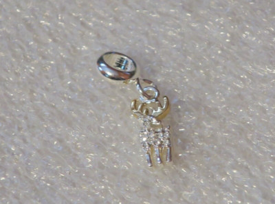 NEW DaVinci Beads & Charms Interchangeable Jewelry - 2 Tone CZ Deer DB28-16