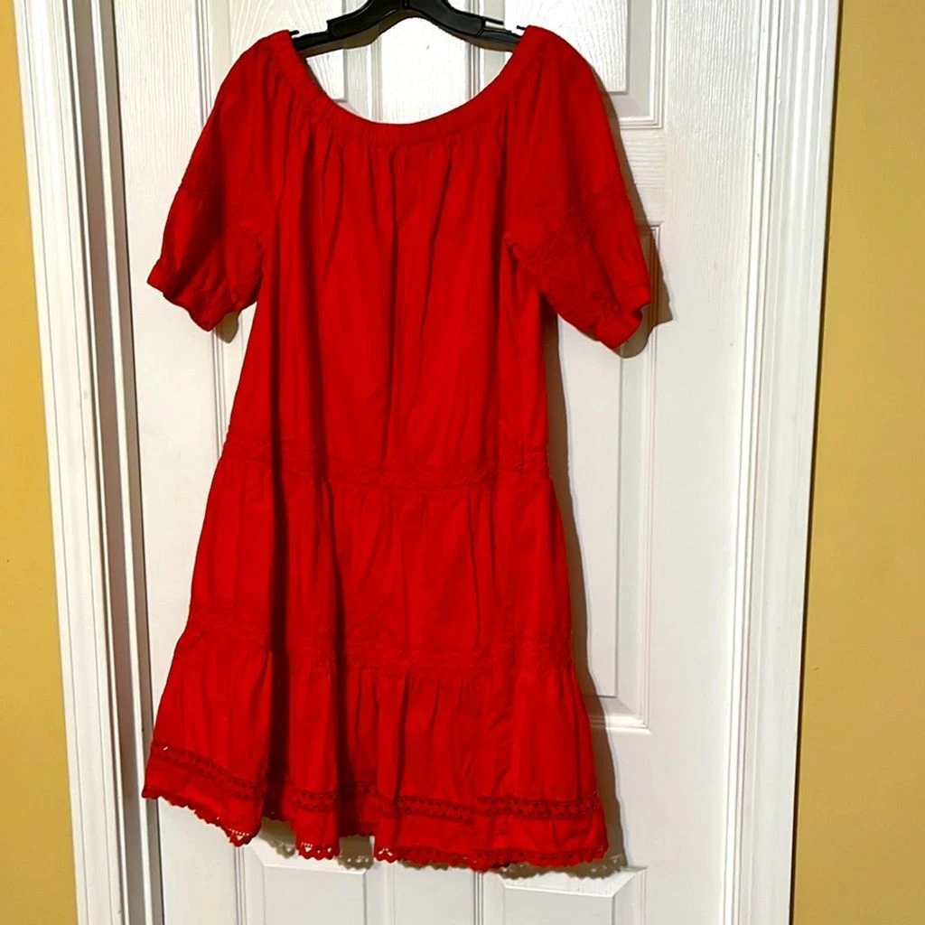 Abito rosso Kate Spade Broome Street cotone con spalline