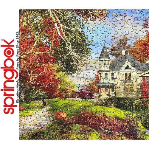 AUTUMN BARN 1000 piece SPRINGBOK Jigsaw Puzzle Random Cut Super Deluxe - Picture 10 of 10