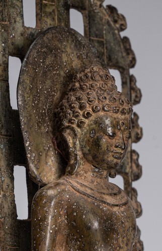 Antik Indonesische Stil Bronze Stehend Java Teaching Buddha Statue - 39cm/40.6cm - 第 7/20 張圖片