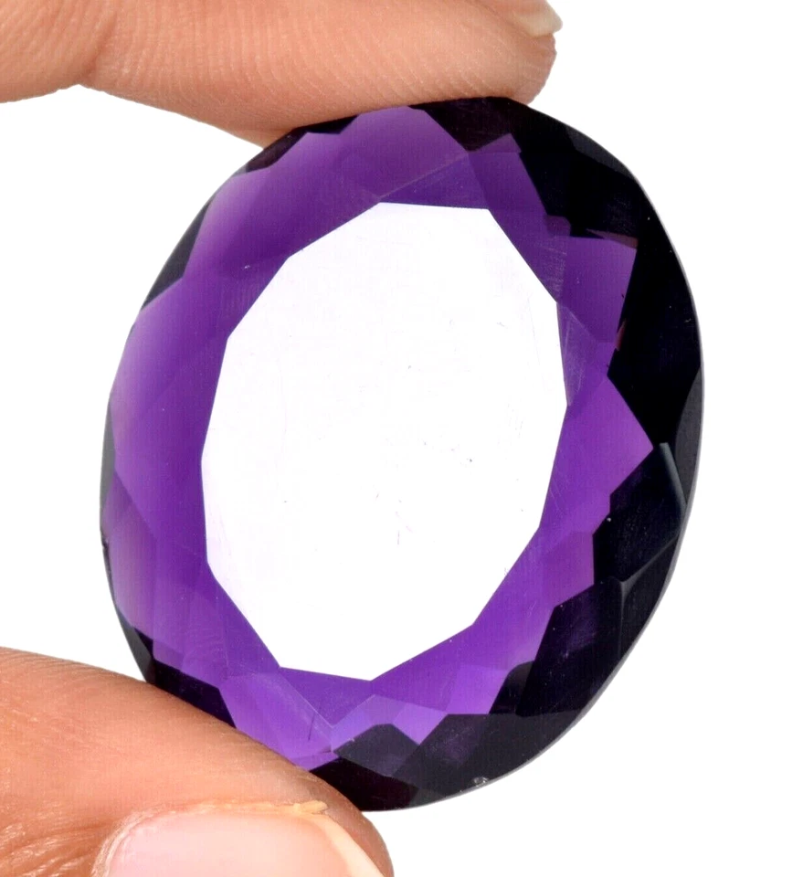 Purple Amethyst 85.80 Ct Faceted Oval Cut AAA+ Loose Gemstone for Ring & Pendent - Image 2 of 4