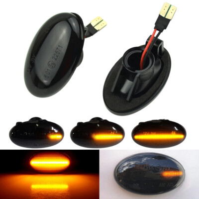 2X LED Seitenblinker Blinker Für Smart Fortwo Cabrio Coupe 450 452 98-07 Schwarz
