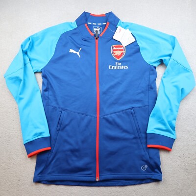 Arsenal Football Jacket Small Blue Training Tracksuit Puma Track