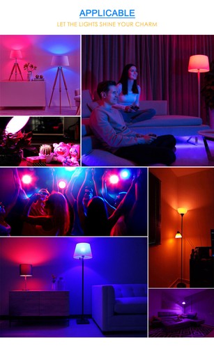 GU10 E27 MR16 LED Bombillas Luz RGB 16 Colores Cambiantes Lámparas Con Mando a Distancia - Imagen 9 de 20