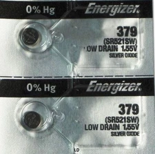 ENERGIZER 379 SR521SW (2 piece) 379 BATTERY NEW SEALED Authorize Seller