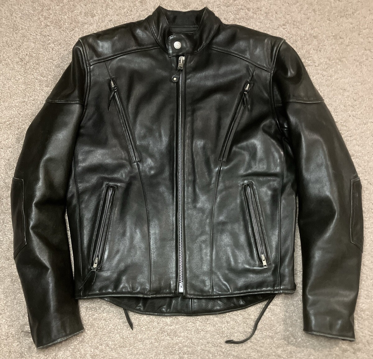Wilsons Leather Men's Motorcycle Jacket Black Insulation Wilsons Leather Men's Motorcycle Jacket Black Insulation