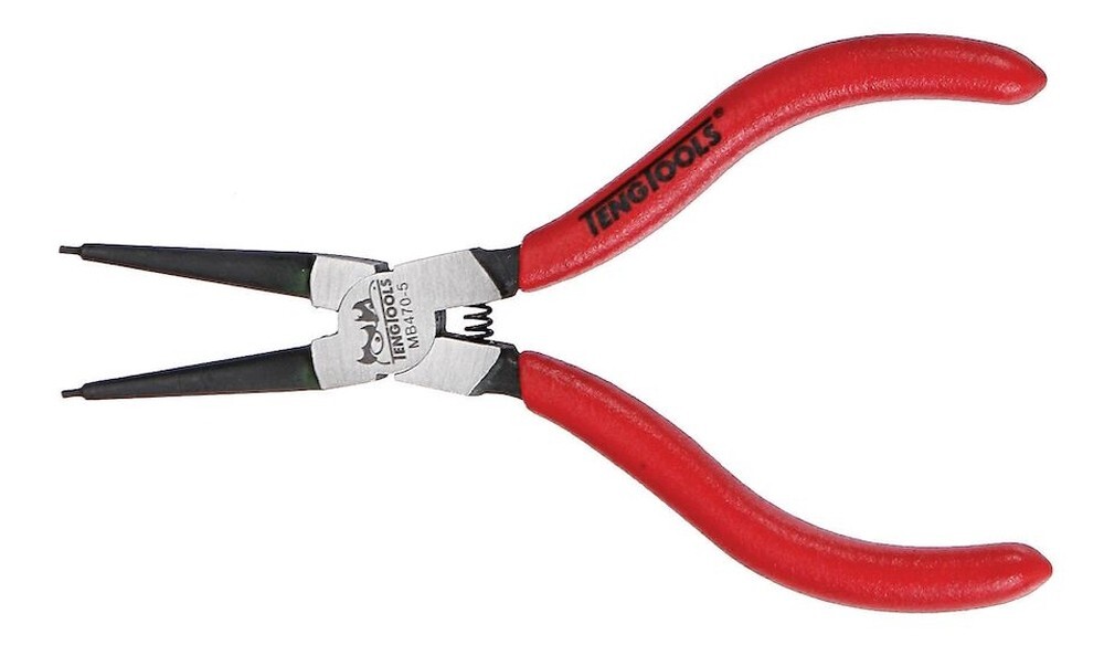 Teng Tools MB470-5 - 125mm Inner Straight Circlip Pliers 12-25mm (Vinyl Grip)