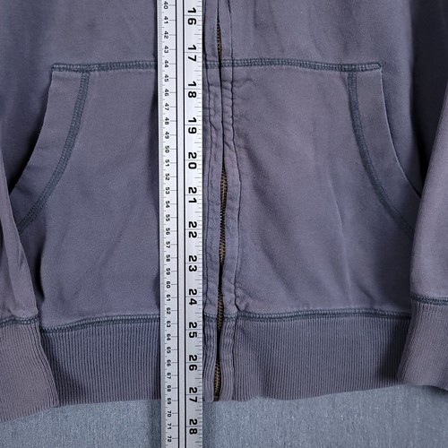 Life is Good Hooded Jacket Mens Size Medium Distressed Gray Long Sleeve Full Zip - Picture 5 of 8