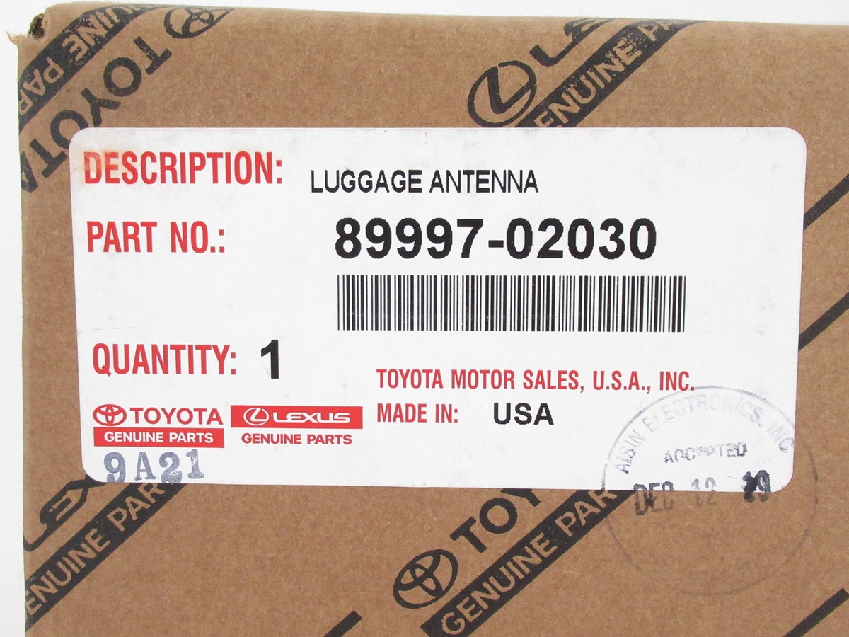 Genuine OEM Toyota 89997-02030 Smart Key Antenna 2014-2019 Corolla