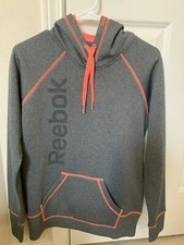 Women's Reebok Classic Crossover Fleece Hoodie Sz Small Charcoal Heather