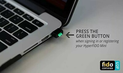 NEW HyperFIDO Mini - U2F/FIDO2/HOTP Security Key Computers Free Shipping 