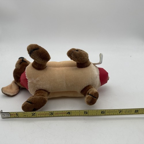 Plush DACHSHUND Weiner Dog as HOT DOG Wonder Toy Co 2007 7” - Picture 12 of 12