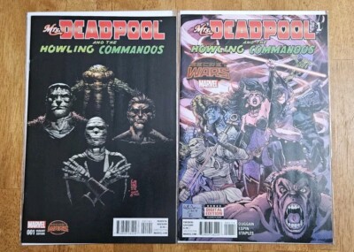 Mrs. Deadpool and the Howling Commandos #1 Variant 1:20 & Main Queen Homage Nice
