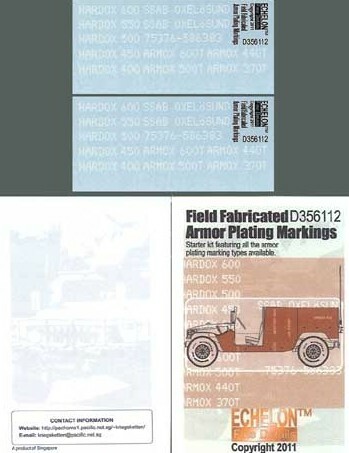 Echelon 356112 1/35 Field Fabricated Armor Plating Markings - Bild 1 von 1