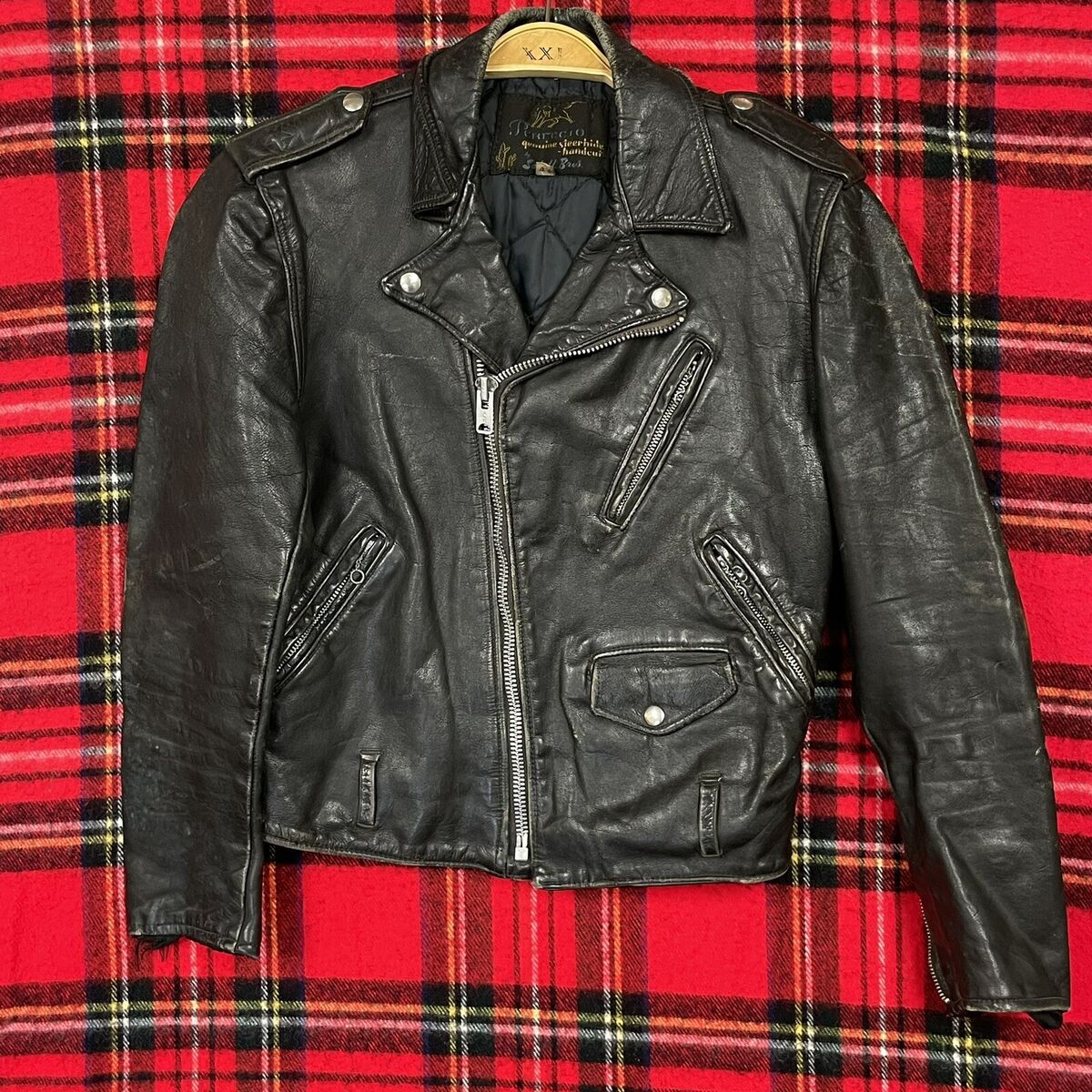 Vintage 60s Schott NYC 613 Leather Jacket Size 42 One Star Vintage 60s Schott NYC 613 Leather Jacket Size 42 One Star