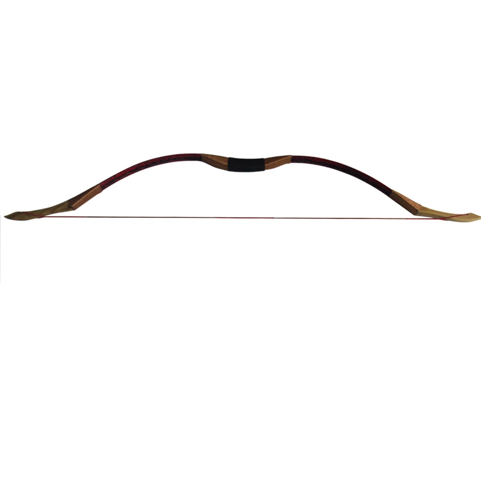 40LB Handmade Traditional Recurve Bow Horse Riding Archery Practice Longbow - Image 4 of 4