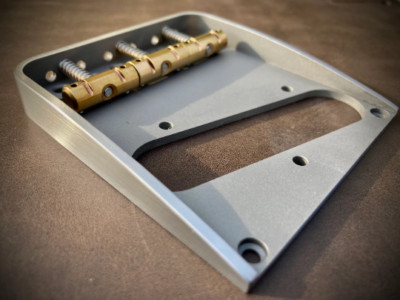 Van Dyke-Harms Telecaster Hybrid Bridge with Front Attachment and Compensated Sa