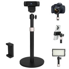 Webcam Camera Stand Phone Holder for Desk,1/4"-20 Threaded Compatible with Lo...