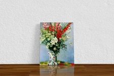 Claude Monet "Bouquet of Gadiolas" Canvas Print Wall Art Home Decor