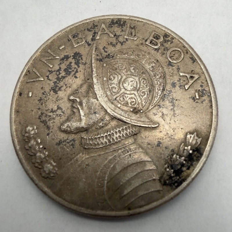 Panama 1934 90% Silver Balboa Coin One Vn Un World Coin