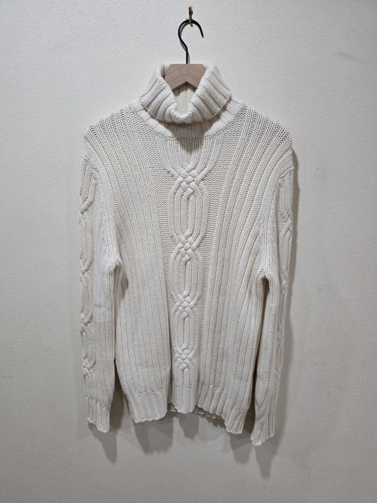 Brunello Cucinelli — Brunello Cucinelli 100% Cashmere Cableknit Turtleneck Sweater Large NWOT $5,100