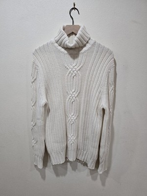 Brunello Cucinelli 100% Cashmere Cableknit Turtleneck Sweater Large NWOT $5,100
