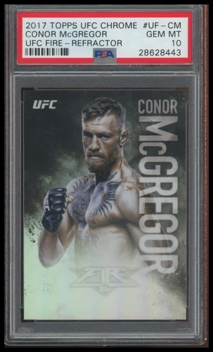 2017 Topps UFC Chrome #UFCM Conor Mcgregor Fire Refractor (PSA 10) #/99