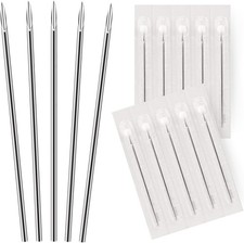 BodyJ4You 10PCS Piercing Needles 16G Sterile Stainless Steel Set