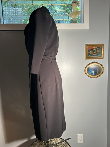 BRAND NEW NWT BLACK HALO wrap DRESS Size 8 Lapels Office BELTED orig. $390 nice! - Picture 8 of 9