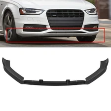 Glossy Black Fits 2013-2016 Audi A4 S4 S-Line Package Front Bumper Lip Spoiler