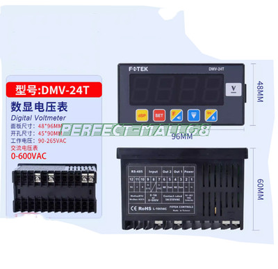 QTY:1 New FIT FOR FOTEK Digital current and voltage meter DMV-24T DMV24T