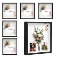 Odpf 6 Pcs Shadow Frame - 8X10 Square Frame Display Case For Sports Memorabilia