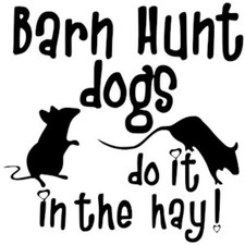 Barnhunt Dog Vinyl Decal: 'Do It in the Hay' Sticker - 8065