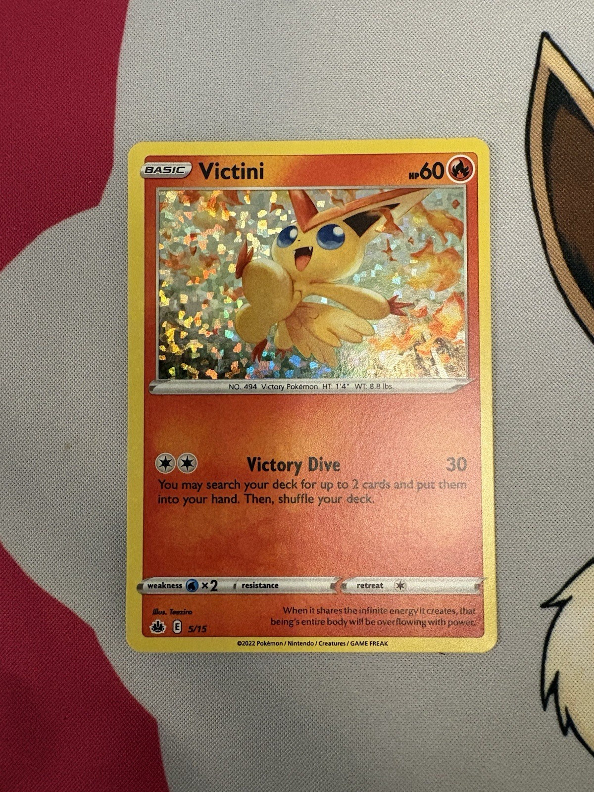Victini 5/15 Rare Holo McDonalds 2022 Promo Pokemon Card -Mint