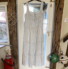 cotton:on Women’s Size 14 White/Blue Floral Maxi Dress 100% Cotton Strappy