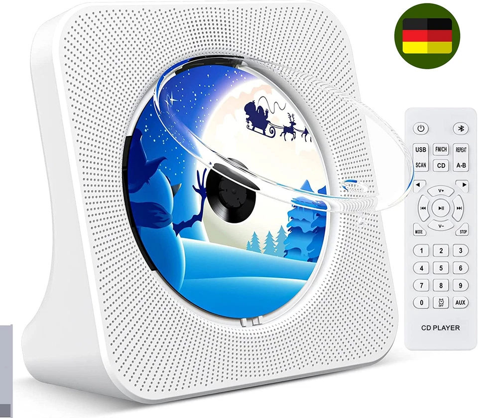 MIni CD Player Bluetooth eingebauten HiFi Lautsprechern Desktop-CD-Player - Bild 2 von 4