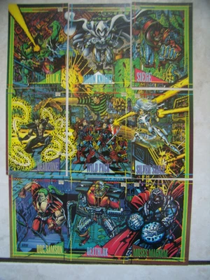 LOT 1 : SÉRIE DE 9 CARTES SUPER HEROES . MARVEL . 1993 .SUPERBE ÉTAT .COMME NEUF - Photo 1/4