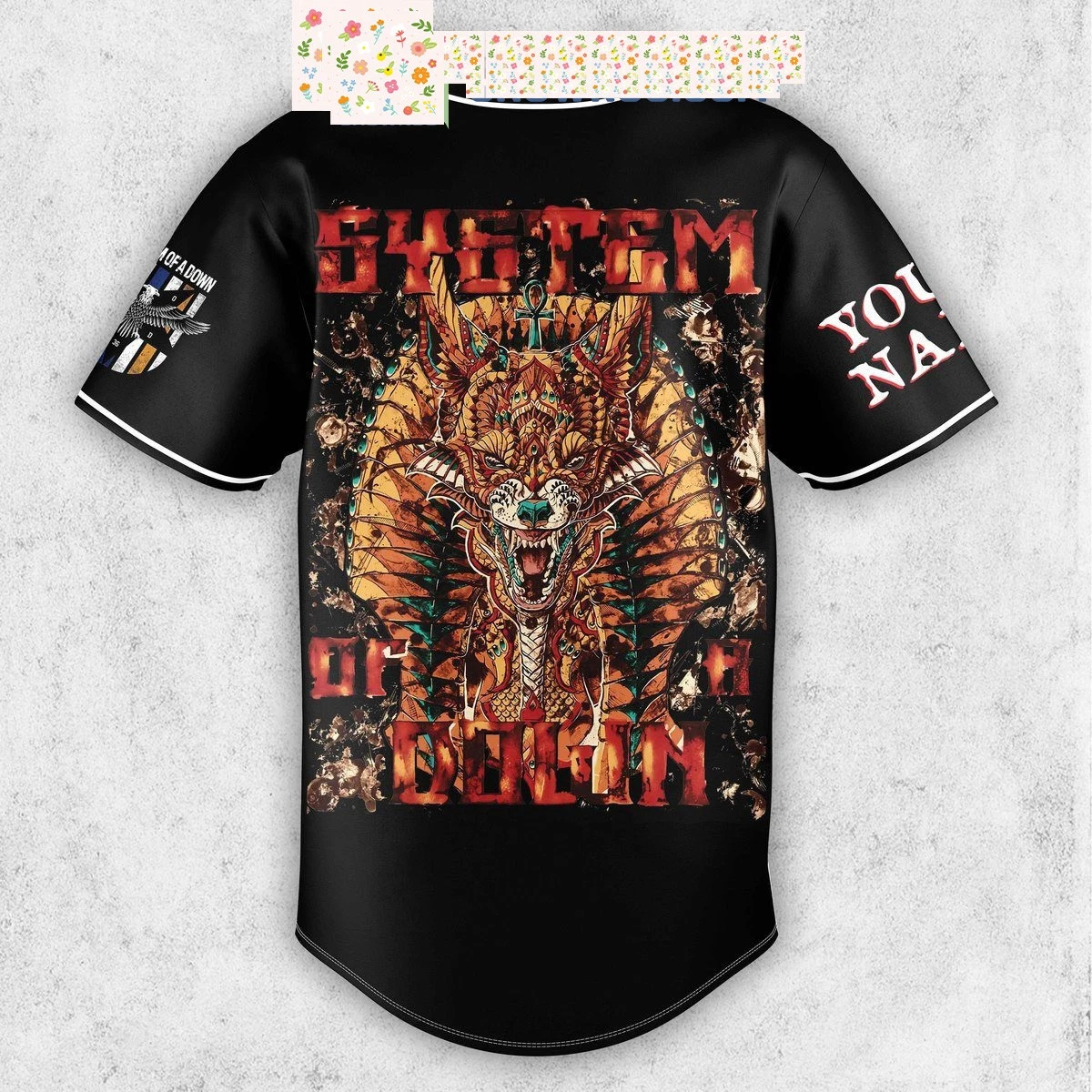 SYSTEM OF DOWN Personalized Baseball Jersey