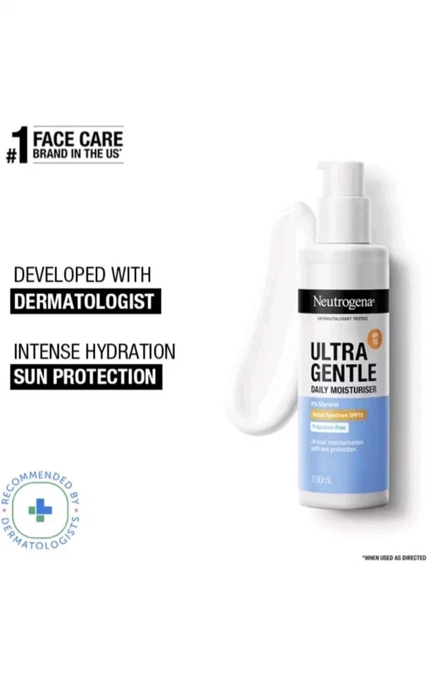 2 Pack Neutrogena Oil Free Face Moisture SPF 15 For Normal To Oily Skin 100ml # - Image 3 of 4