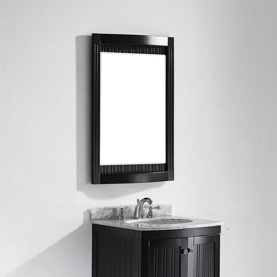 Espejo de pared con marco de tocador/baño rectangular Verona 24" en espresso 24 pulgadas Foto 3 de 3